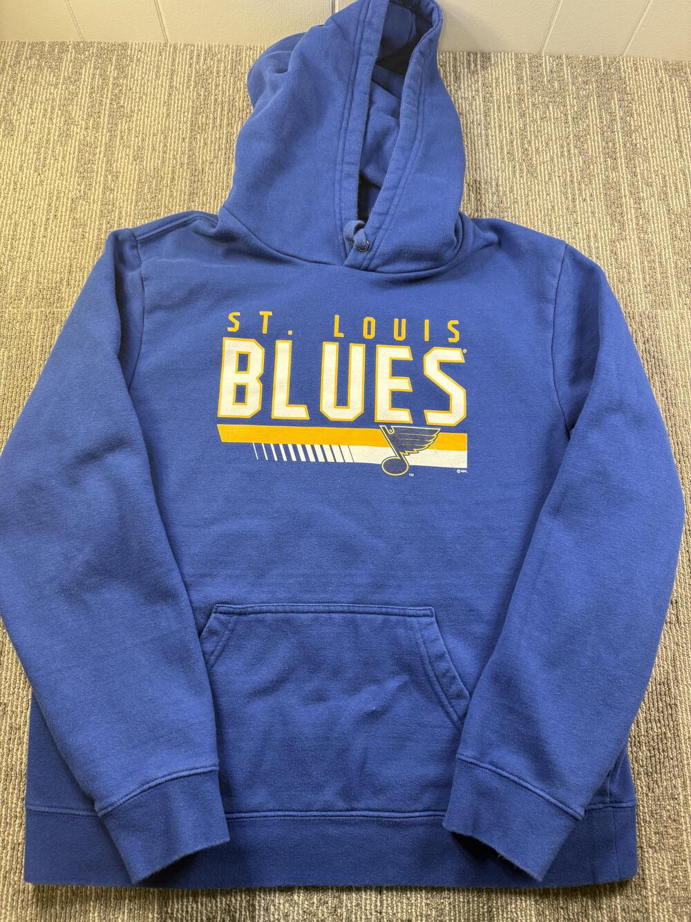St Louis Blues Hoodie Mens Large Blue NHL Hockey Fanatics Pullover Sweatshirt